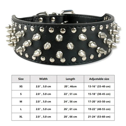 Cone Spikes Dog Collar